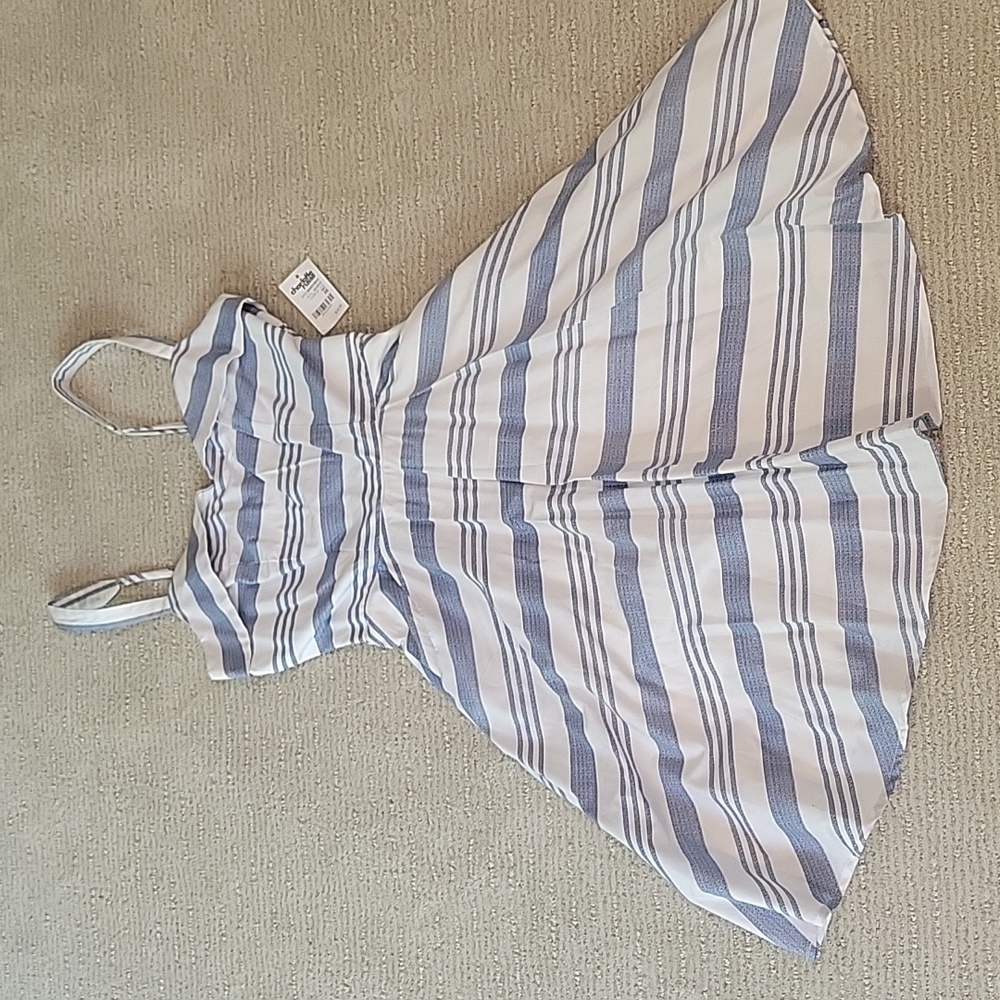 Charlotte Russe Beachy Nautical Summer Dress w/ Hidden Pockets
